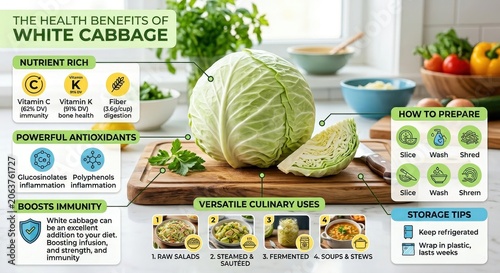 The health benefits of white cabbage and how to prepare it