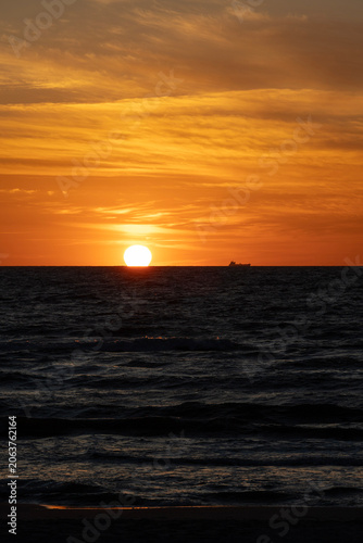 sunset over the sea