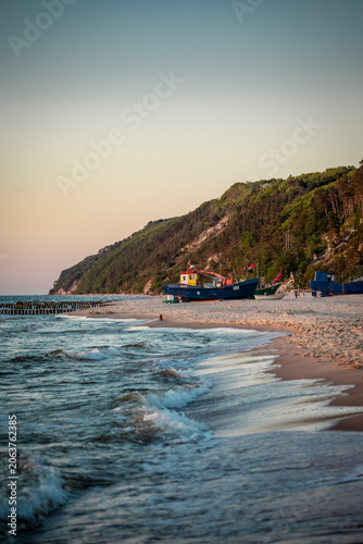 Boat on the beautiful beach