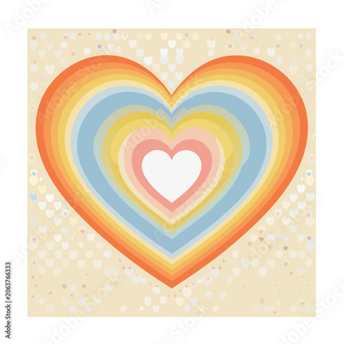Abstract heart swirl gradient design