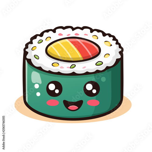Cartoon birthday cake with cherries and sprinkles