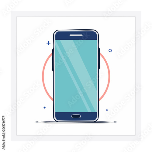 Smartphone with app icons on screen