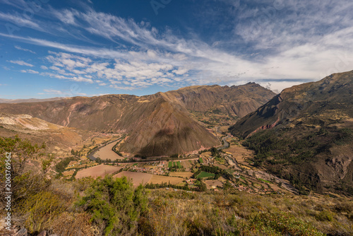 a beautiful view of the Peruvian mountains with the dramatic skies of Peru