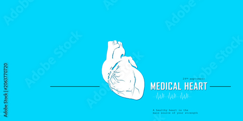 2d illustration  Anatomy of Human Heart 
