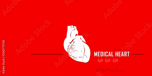2d illustration  Anatomy of Human Heart 
