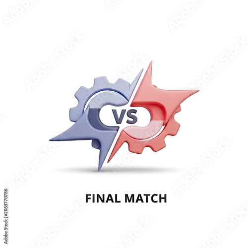 Final Match Versus Battle Competition Logo Design.