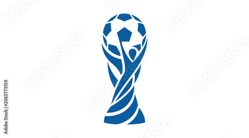 Foto FIFA World Cup Trophy Symbol Blue.