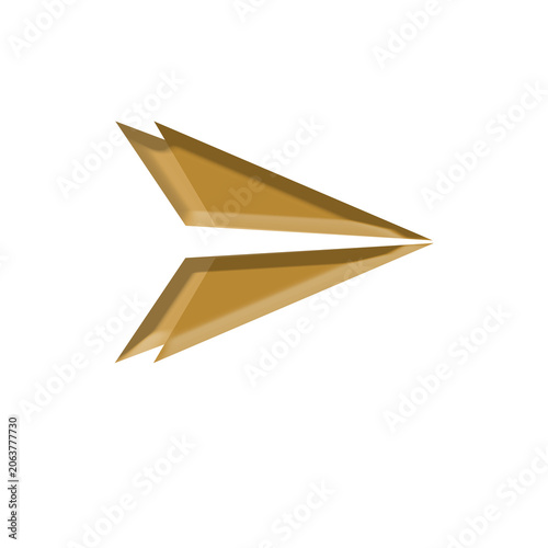 Golden arrow illustration