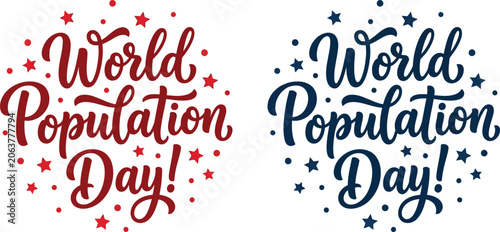 World population day isolated on transparent background