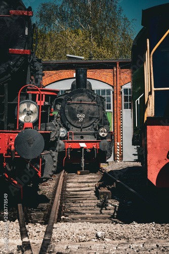 Old trains on the tracks