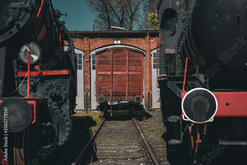 Old trains on the tracks