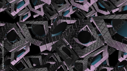 Modern, Abstract Black and Dark Blue Background with Geometric Shapes, Line Stripes, Triangles, Angles and a Stunning 3D Effect.	
