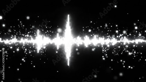 An Abstract Visualization of Sound Waves Transcending into a Magical Realm of Light, Capturing the Essence of Audio Experience Through Digital Artistry.