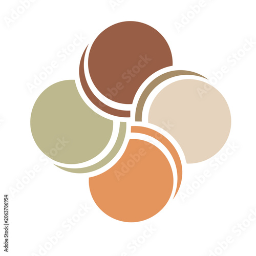 Flat design abstract circular shape vector