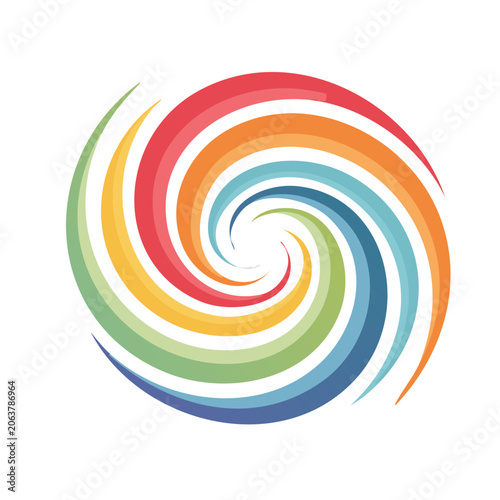 Colorful spiral vector graphic