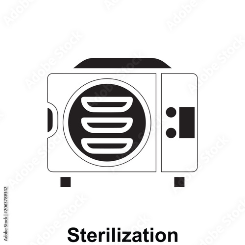 Photos Editable sterilization icon vector representing medical instrument decontamination, infection prevention, aseptic processing, and healthcare hygiene standards in a clean scalable vector design