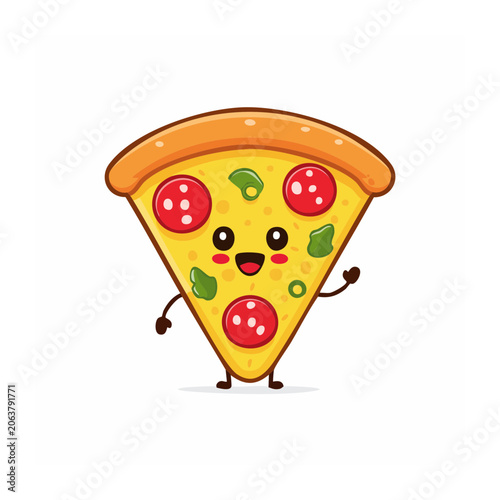 Cartoon yellow mushroom with face and spots