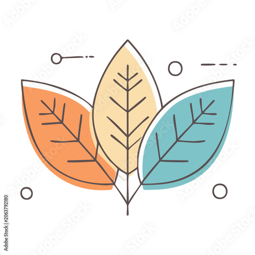 Flat design maple leaf vector illustration
