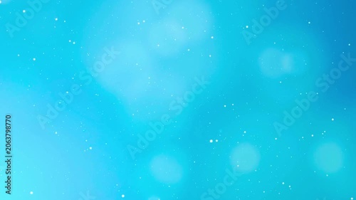 Elegant bright blue gradient background with soft blurred circles and glowing specks for modern design overlay