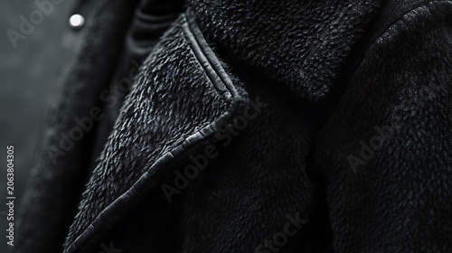 Modern man wearing black hoodie and backpack high resolution picture
