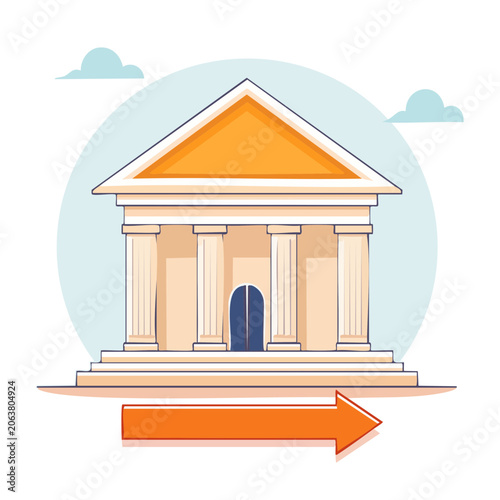 Flat design vector illustration of a house