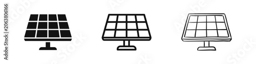 Fotografie Solar panel icon set
