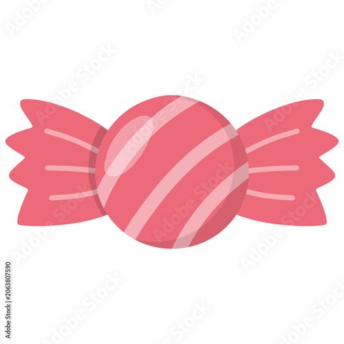 cartoon illustration of pink candy 