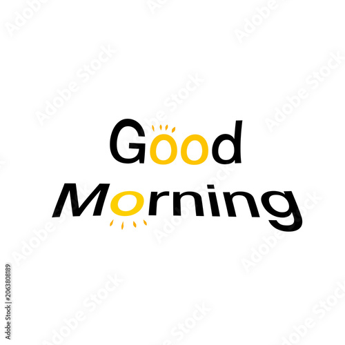 Good Morning Typography Illustration