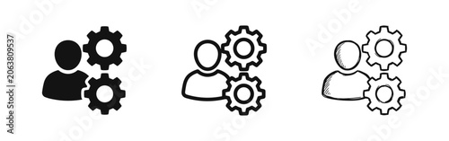 Fotografía User settings and management icon set