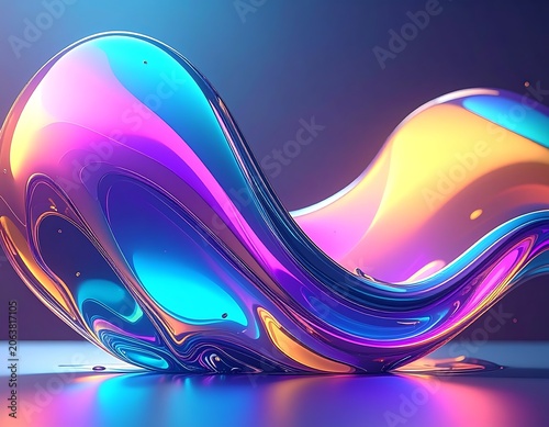 Vibrant Iridescent Abstract Background Texture.