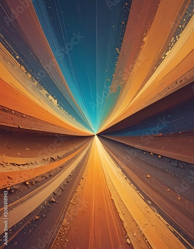 Vibrant Radiant Light Tunnel Effect Background.