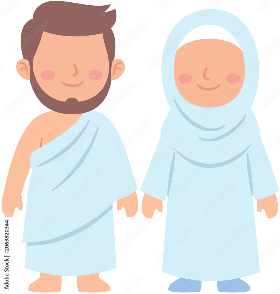 Obraz premium Hajj Pilgrimage Illustration