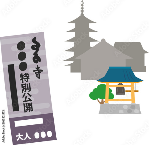 寺院の特別公開観覧チケット