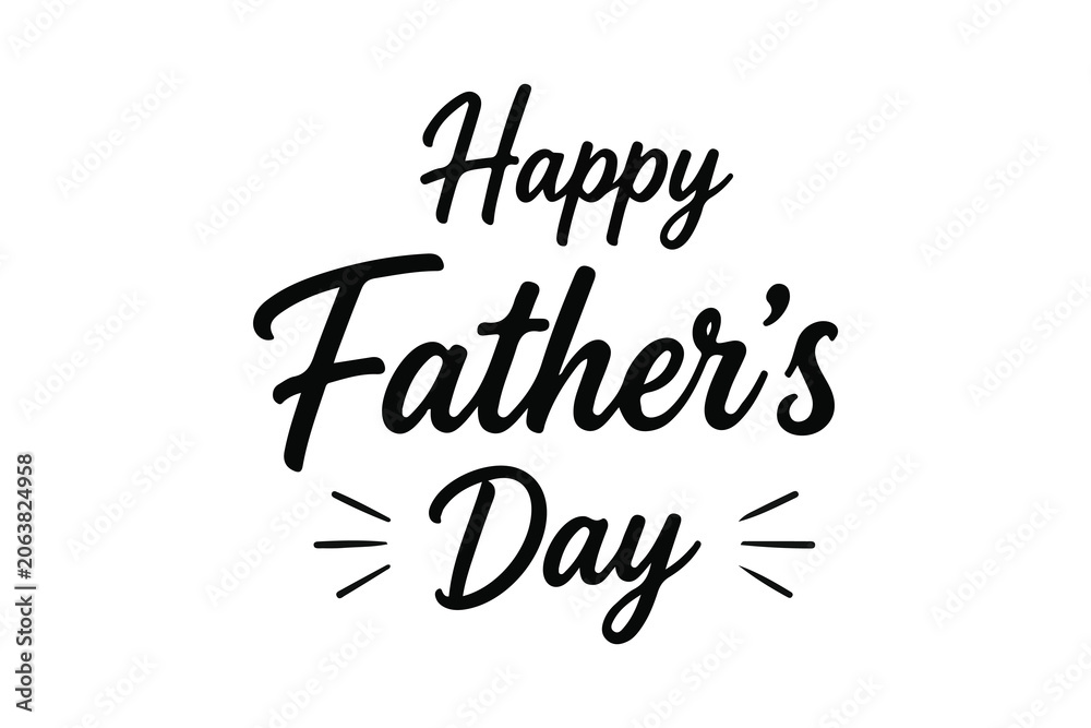 Fototapeta premium Happy Father's Day Elegant Typography Template