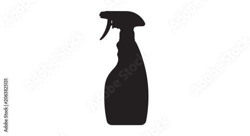 Spray bottle silhouette on a white background simple graphic design