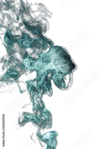 Swirling White Smoke Effect on Black Background with Abstract Motion