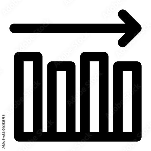 Trend Flat Outline Icon