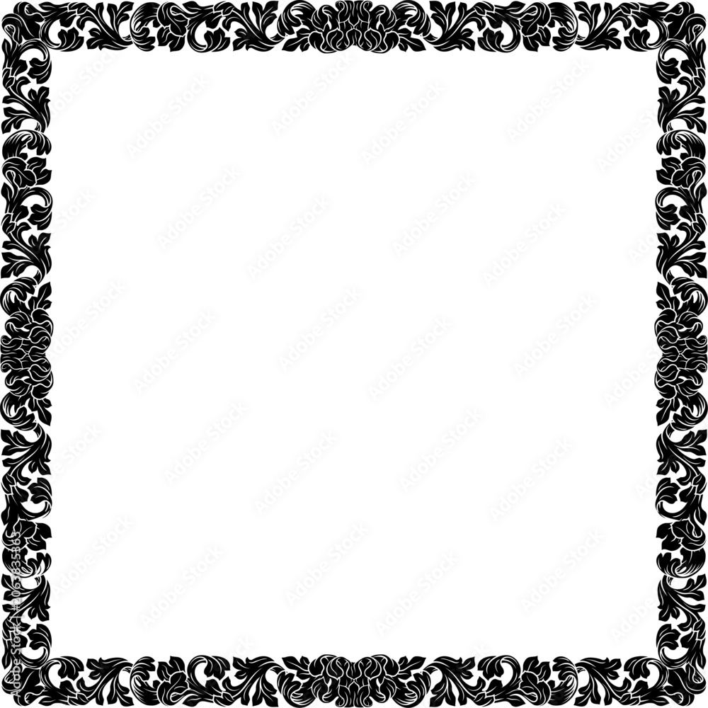 Obraz premium Filigree Crest Heraldry Frame Border Medieval Art
