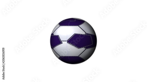 Spinning Stitched Soccer Ball 4K Animation on Black White and Green Chroma Key Backgrounds