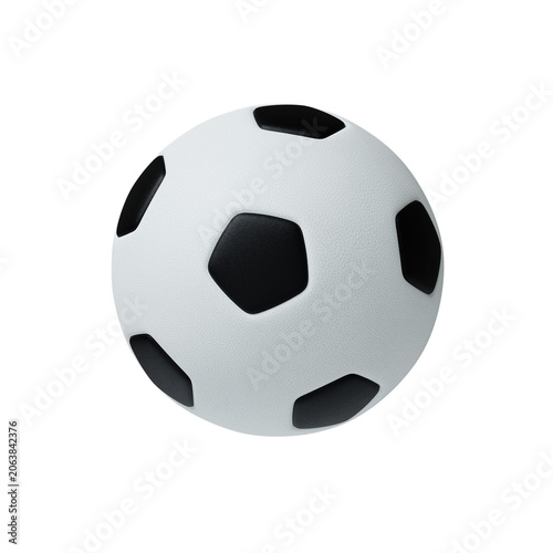 3D render soccer ball icon on blue background for sports championship