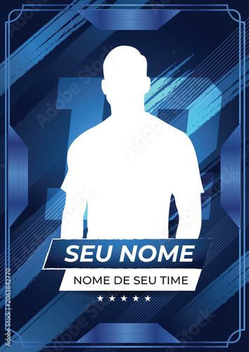 Brazil Football Player Card Template for World Cup 2026 Vector Design	