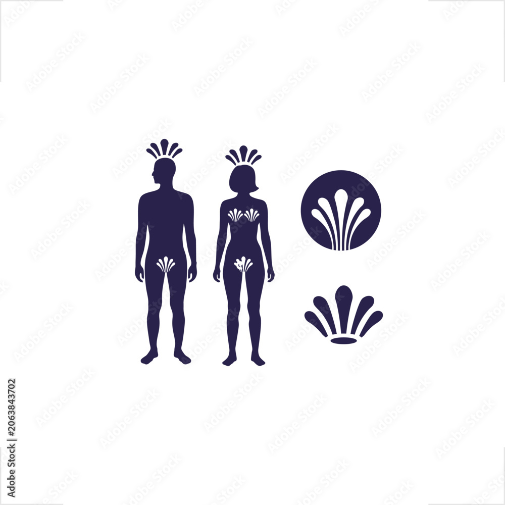 Fototapeta premium ethnic tribal human silhouette niche designed for the culture and wellness industry using a minimalist abstract style, highly versatile for community brand identity, medical symbol, and spa emblem