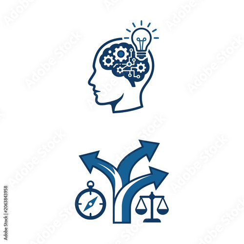 Conceptual image of strategic thinking, innovation and decision-making