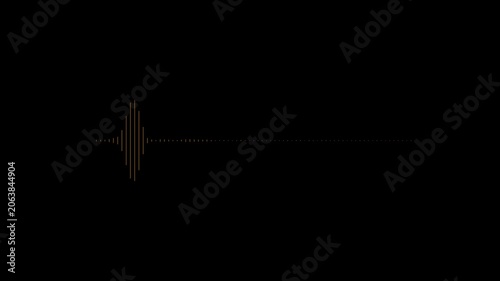 Bright audio wave digital frequency animation Music waves oscillation. . Spectrum audio- Podcast sound waves for online audio streaming