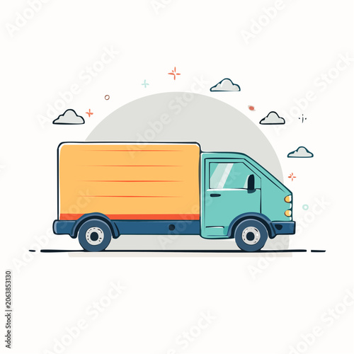 Illustration of a delivery truck