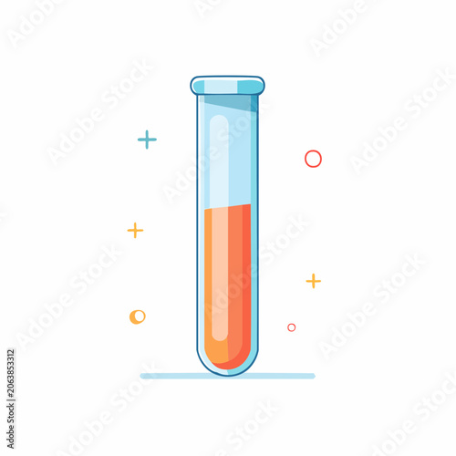 Test Tube with Orange Liquid