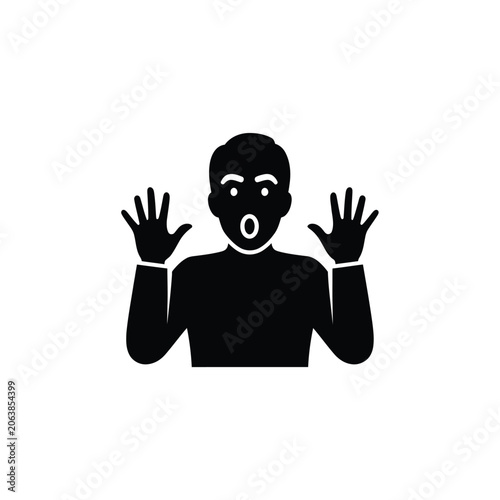 Surprised Man Icon.