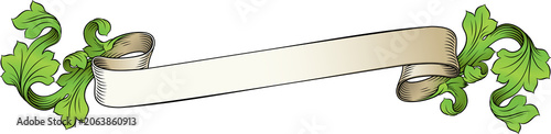 A scroll with filigree medi...