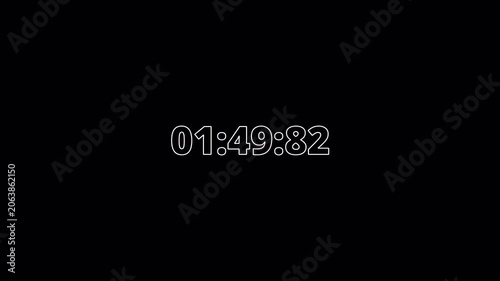 2 minutes countdown timer animation complete in 1 minute on transparent background, two minutes timer countdown animation, 2 minutes countdown video in 4k