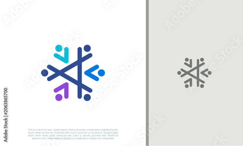 Global Community Logo Icon Elements Template. Community human Logo template vector. Community health care. Abstract Community logo